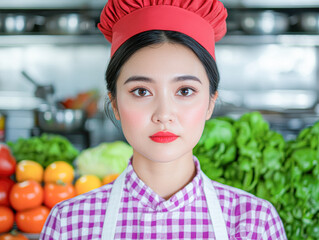 Fresh produce close-up a culinary skills portrait from the restaurant kitchen