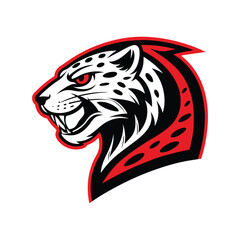 Leopard Mascot Logo on White Background – Fierce and Dynamic Vector Design