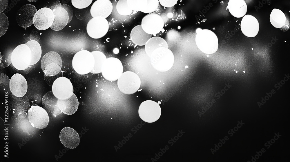 Poster delicate orbs of light shimmer softly against a dark background, revealing a mesmerizing blend of co