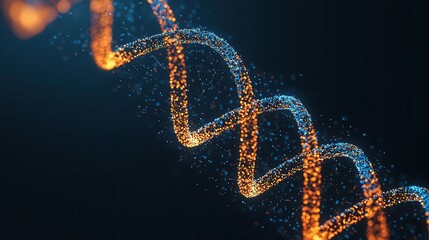 Obraz premium A glowing lock formed from a doublehelix structure, merging with a digital cloud interface, representing biodata security