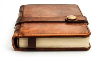 Leather Bound Journal with Clasp and Strap
