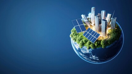 Sustainable City on Earth with Solar Power