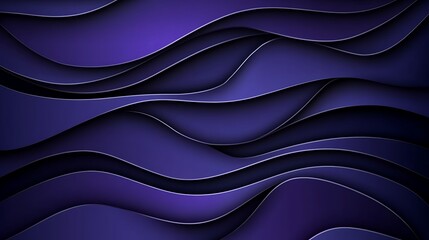 Obraz premium Abstract Purple Waves Layered Design Background