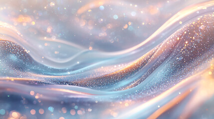  A background with dots on a wave geometric lines, glitters or bokeh background with wave lines, Abstract geometric line background with flowing waves and sparkling particles and glowing glitters.