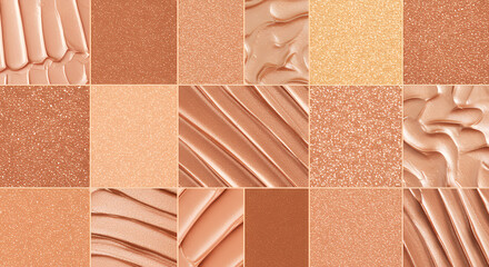 Shimmering Bronze & Gold Makeup Swatches: Texture, Glitter, and Shine