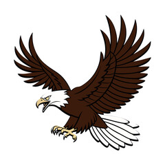 Cartoon eagle flying
