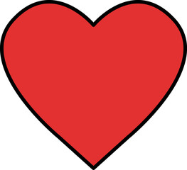Heart icon. Single hand drawn heart, love, romance, wedding. Shape heart lineart. Sketch heart. Symbol love. Heart fashion Simple Vector icon on white background.