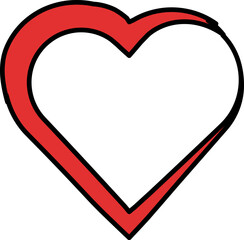 Heart icon. Valentines Day. Social network red heart buttons. Perfect Love symbol. Live stream video chat. Vector illustration isolated on white background.