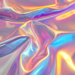 Obraz premium Holographic rainbow foil iridescent texture abstract hologram background