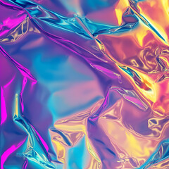 Fototapeta premium Holographic rainbow foil iridescent texture abstract hologram background