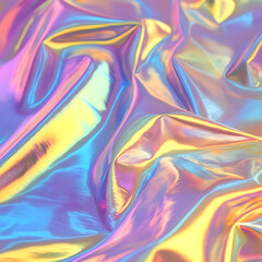 Fototapeta premium Holographic rainbow foil iridescent texture abstract hologram background