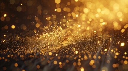 Vibrant gold Fireworks background with space for text.