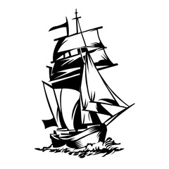 Boat vector icon design