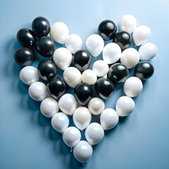 Romantic Touch: Heart-Shaped Arrangement of Colorful Balloons"