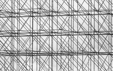 Pattern of construction frames in black and white