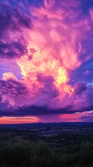 A serene sunrise above pastel clouds, radiating warmth and hope. Ideal for wellness, travel, and inspirational content.