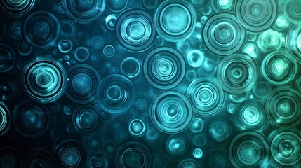 Abstract Background with Blue Circles and Textured Patterns