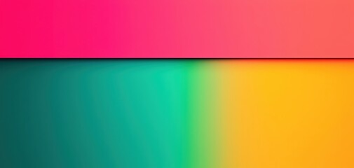 Obraz premium A vibrant gradient showcasing bright pink, green, and orange colors blending beautifully.