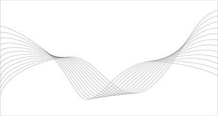 Trendy geometric background of smooth wave blend lines. Vector illustration for banners, posters, covers. Abstract modern design.