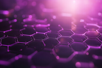 Fototapeta premium Abstract purple technology hexagonal background