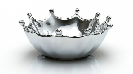 Liquid Metal Splash Forming a Bowl