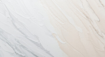 Obraz premium Elegant Textured Wall Paint, Beige and White Swirled Design