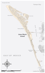 Map of Anna Maria Island, Florida, United States