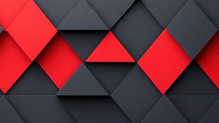 Abstract Geometric Red and Black Pattern