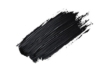 black brush strokes of paint isolated on a white background. ai generation 