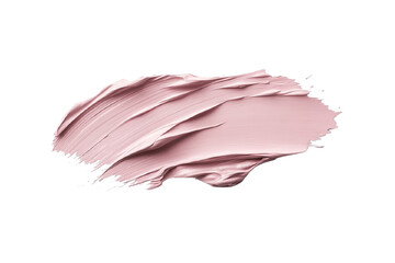 Pink brush strokes of paint isolated on a white background, in pastel colors. ai generation