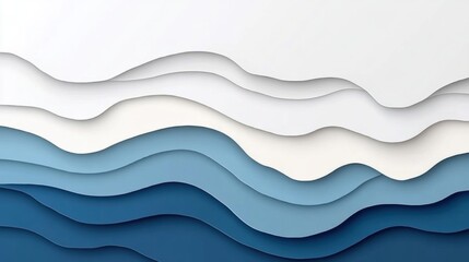 Obraz premium Abstract Blue and White Wave Pattern