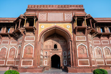 Fototapeta premium Im Innern des Agra Fort in Rajasthan Indien