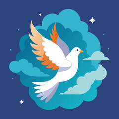Fototapeta premium dove in the sky