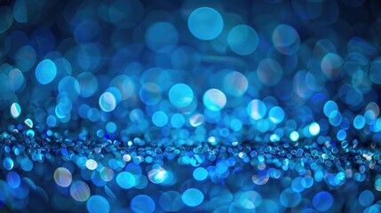Seamless blue pattern with bokeh effect