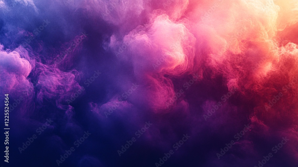 Aufkleber colorful swirling smoke creating abstract shapes and textures with vibrant colors