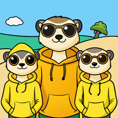 Fototapeta premium family on the beach