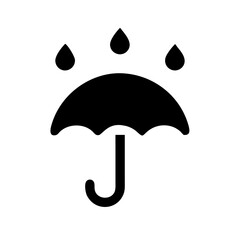 Umbrella icon symbolizing protection and weather in a minimalistic design