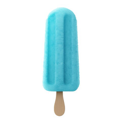 Blue Popsicle ice cream isolated on transparent background. Cut out