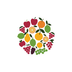 Vibrant Fruit Medley Illustration