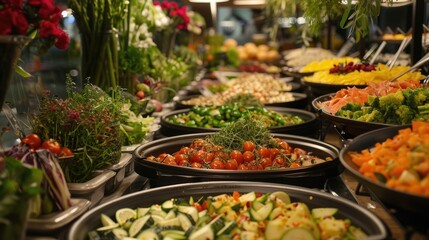 Vegetarian Organic Buffet: a Concept for Healthy Cuisine.