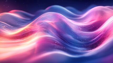 Abstract Pink Blue Wave Energy Flow Design