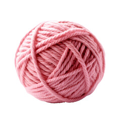 Pink ball of yarn isolated on the background. Yarn clipart on a transparent background