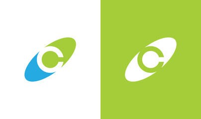 Abstract letter "C" Logo Concept: Modern and minimalist logo design featuring the letter "C" in a simple, abstract, and iconic design.