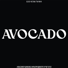 Elegant luxury organic display font vector