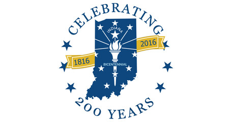 Indiana Bicentennial Flag Vector Illustration Premium Quality