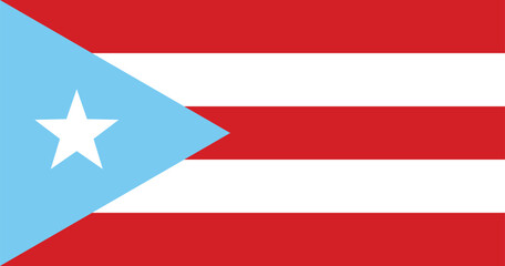 Puerto Rico Light Blue (1895-1952) Flag Vector Illustration Premium Quality