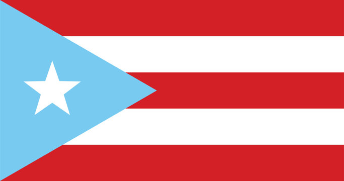 Puerto Rico Light Blue (1895-1952) Flag Vector Illustration Premium Quality