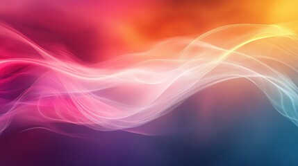 Obraz premium Abstract Colorful Waves Flowing Smoothly Across a Gradient Background