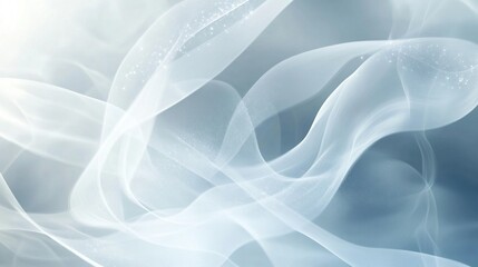 Obraz premium Abstract White Swirling Waves Background Design