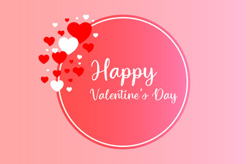 Happy valentines day , love and special text ,in white color and lots of love shapes premium heart shape